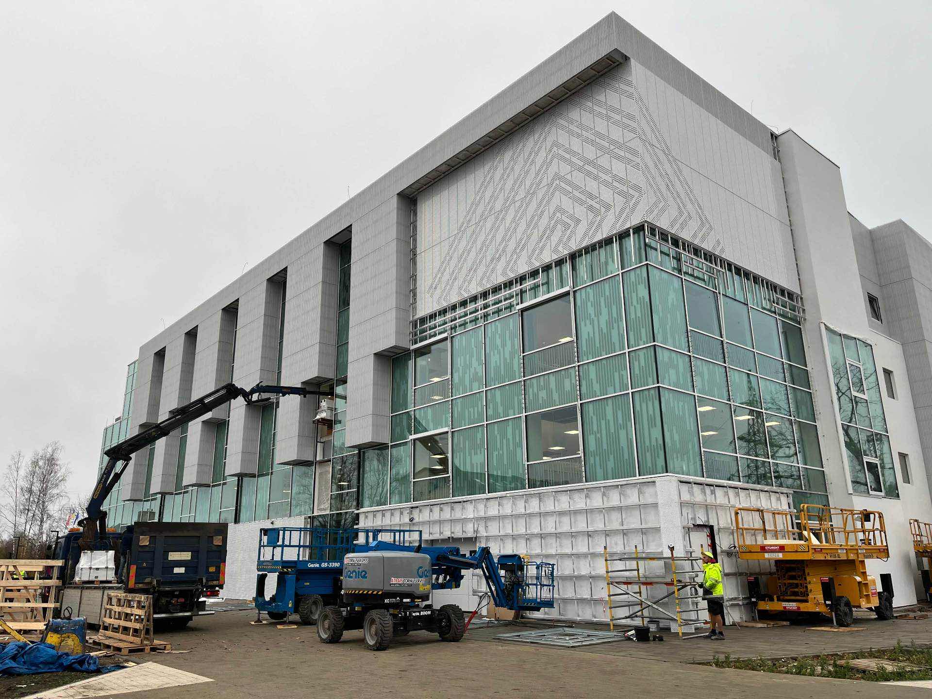 Industrial construction site overview