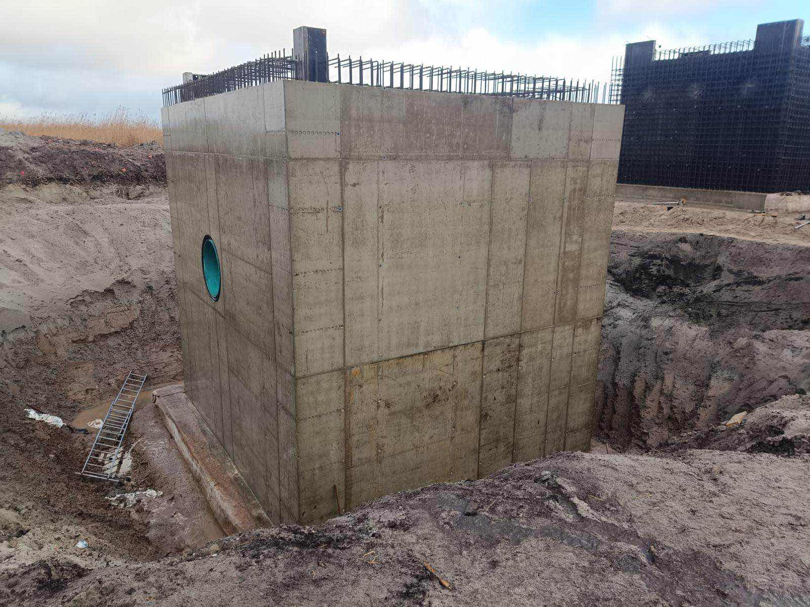 Concrete and formwork construction works, stage 5