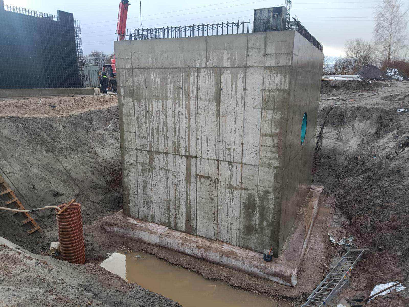 Concrete and formwork construction works, stage 7