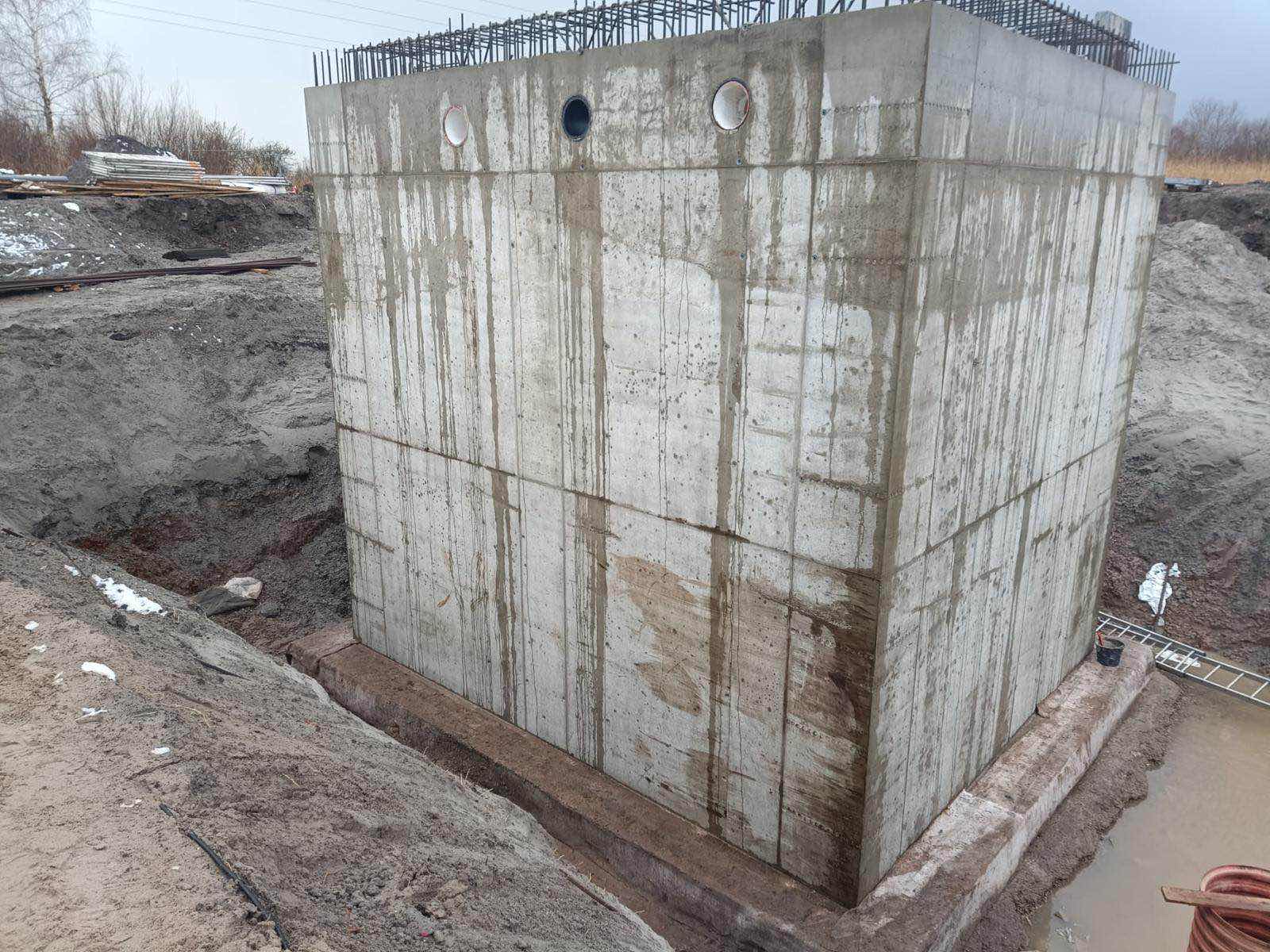 Concrete and formwork construction works, stage 8