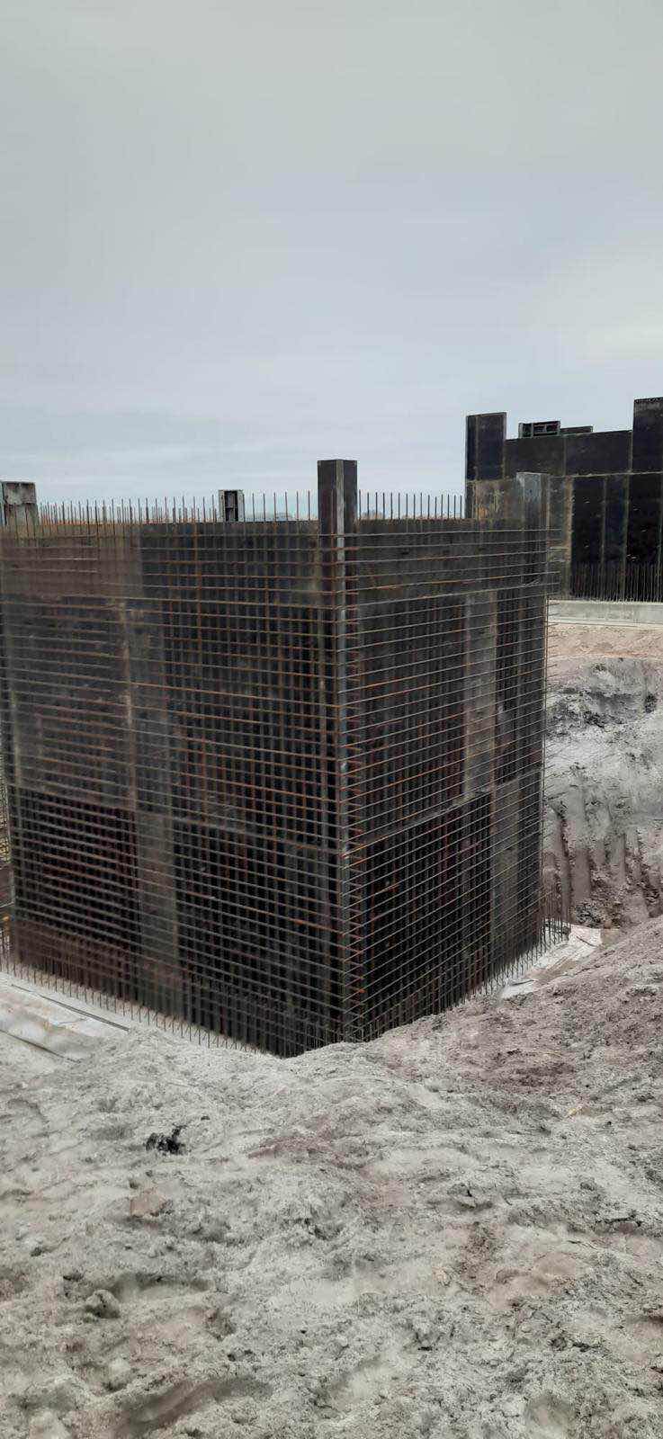 Concrete and formwork construction works, stage 12