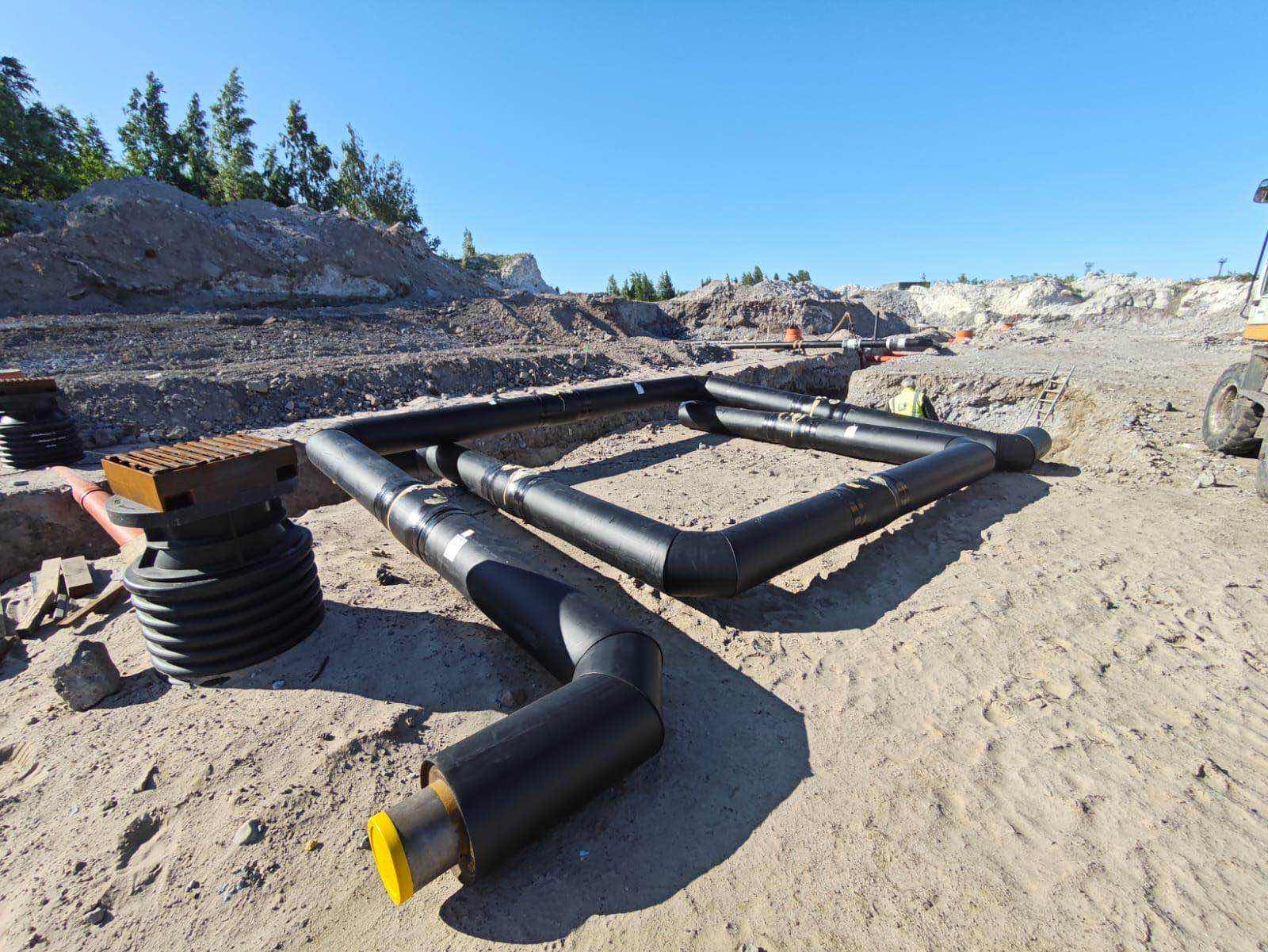 Pipe installation and underground utility works, stage 4