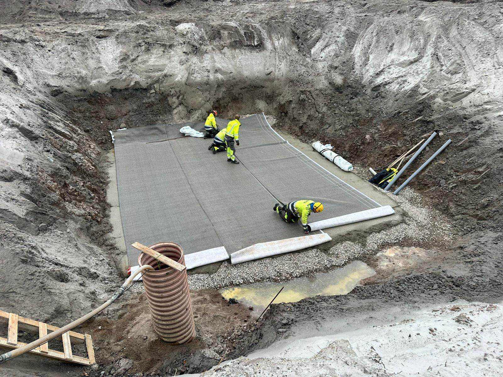 Foundation preparation and testing works, stage 1