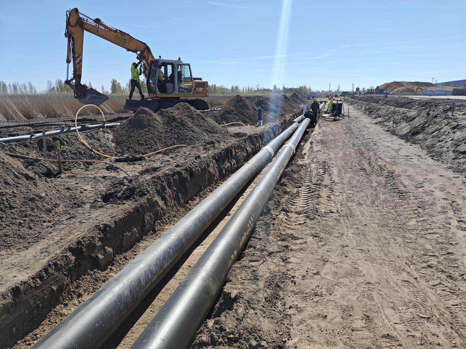 Pipe installation and underground utility works, stage 5