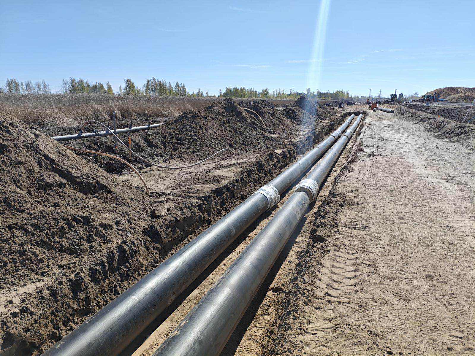 Pipe installation and underground utility works, stage 9